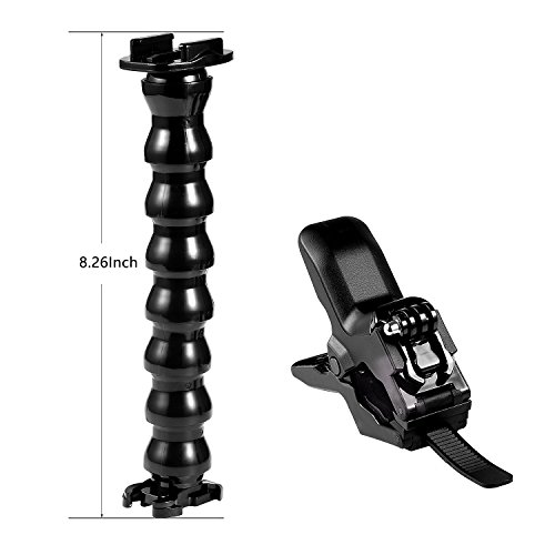 Suptig - - Soporte de sujeción flexible para cámaras, Soporte para cámaras de acción GoPro Hero 6 Hero 5 Hero 4 Session Hero 3+ Hero 3 Arlo Pro Arlo Go.