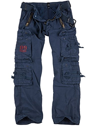 Surplus Real Traveler Pantalones - algodón, Azul Royal, 100% algodón, hombre, XXL