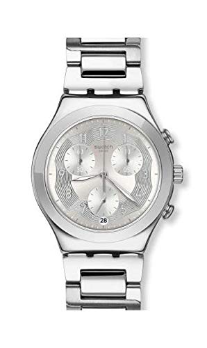 Swatch Reloj Cronógrafo para Mujer de Cuarzo con Correa en Acero Inoxidable YCS604G