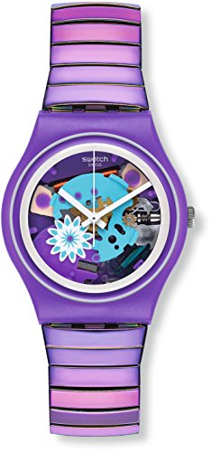 Swatch Reloj Digital para Mujer de Cuarzo con Correa en Acero Inoxidable GV129A