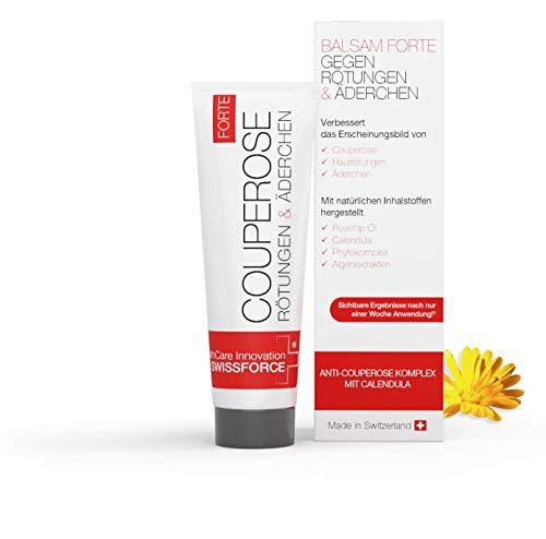 Swissforce Couperose Crema Forte 30 ml – Crema antirojeces en rosácea contra venas rojas