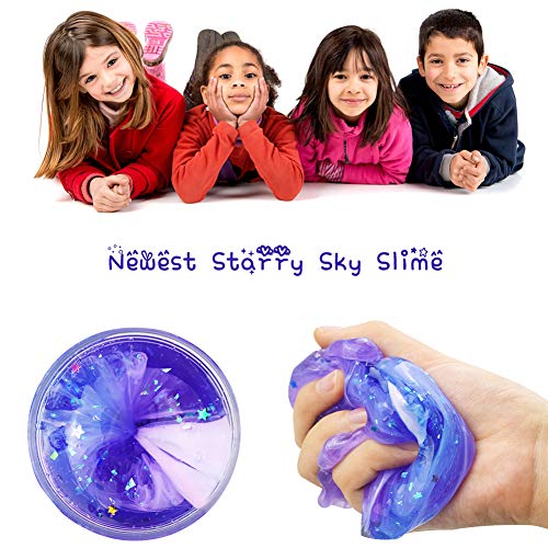 SWZY El más Nuevo Starry Sky Slime, Fluffy Slime Toy Floam Mezcla Nube Slime Putty Perfumado Clay Relieve para Niños y Adultos, 2 Piezas