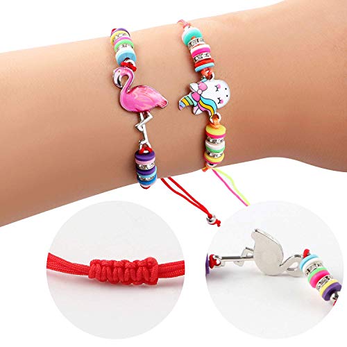 Tacobear 12 Piezas Pulsera Amistad Pulsera Niña Pulsera Unicornio Pulseras de Cuerda Trenzada Brazalete Joyería Niña Regalo de Cumpleaños de Fiesta (Estilo de Mezcla de Animales)