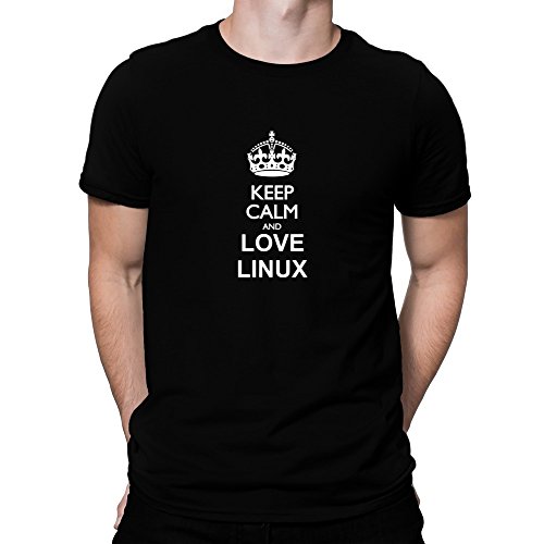 Teeburon Keep Calm and Love Linux Camiseta