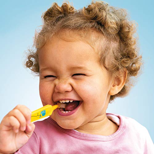 TePe Mini – Set de 3 cepillos de dientes extra suaves – Cepillo de dientes para bebés y niños pequeños de 0 a 3 años – Cepillos manuales pequeños en colores variados