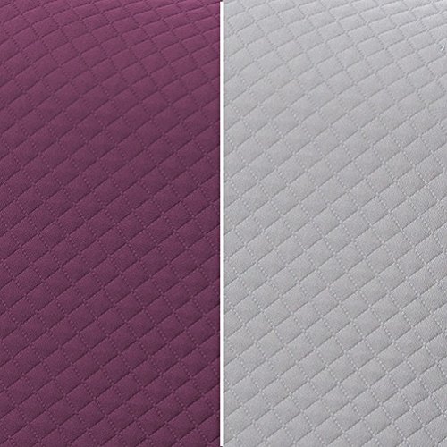 Textilhome - Funda Cubre Sofá Adele, 3 Plazas, Protector para Sofás Acolchado Reversible. Color Malva