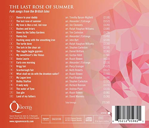 The Last Rose of Summer - Folk Songs from the British Isles