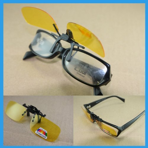 THG Ni?os Ni?as unisex amarillas polarizados UV400 gafas de sol Clip On Glasses Para Conducci¨®n Pesca Esqu¨ª Ruta deporte al aire libre