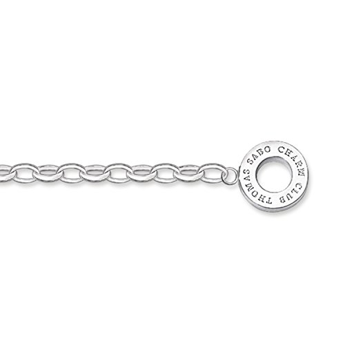 Thomas Sabo X0163 – 001 – 12 Pulsera de Las Mujeres Encanto, 925 Plata de Ley Plateado