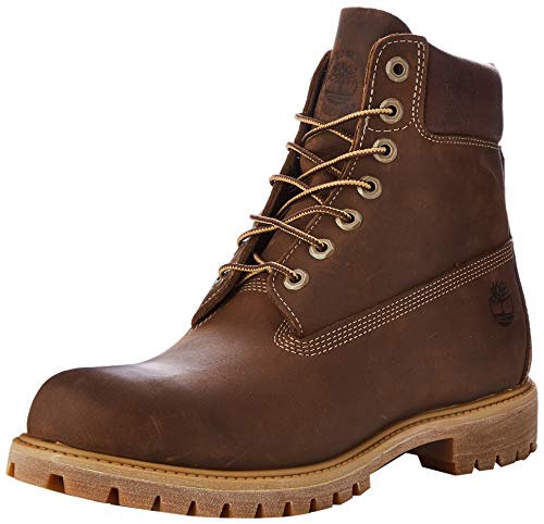 Timberland Heritage 6 Inch Premium Waterproof, Botas para Hombress, Marrón (Md Brown Full Grain), 43 EU