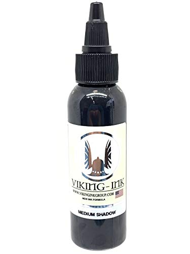 Tinta para tatuaje - MEDIUM SHADOW 0.5oz (15ml) - VIKING INK USA - Los mejores colores y negros en tintas para tatuaje del mercado - VEGANAS