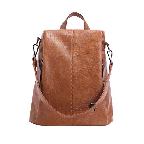 Tisdaini Bolsos Mochila Mujer Moda antirrobo Cuero Artificial autentico Casual Viaje Escolares Bolsos