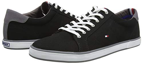 Tommy Hilfiger H2285arlow 1d, Zapatilla de Deporte Baja del Cuello para Hombre, Negro (Nero), 44 EU