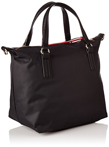 Tommy Hilfiger Poppy Small Tote, Bolso totes para Mujer, Negro (Black), 23x15x22 cm (W x H x L)