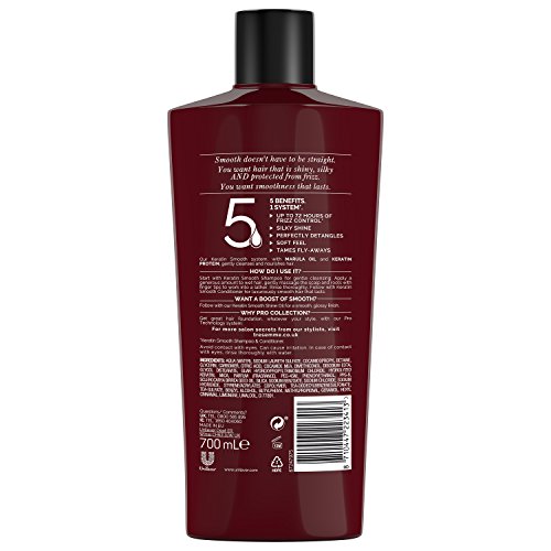 Tresemme, Champú limpiador de queratina suave, cuidado del cabello para hombres y mujeres, hidrata y nutre, suaviza y limpia todos los estilos de cabello y colores a granel (6 x 700 ml)