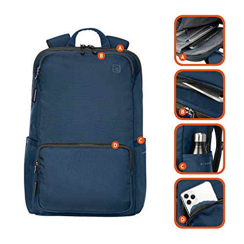 Tucano- Luna Gravity Mochila para Ordenador Portátil 15.6 Pulgadas y Compatible con Macbook Pro 16, Sistema Antigravedad con Reducción de la Carga