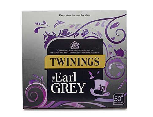 Twinings Earl Grey 50 bolsitas de té envueltas individualmente por caja