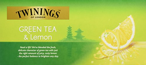 Twinings Of London Té Green Tea & Lemon - 3 Paquete de 25 Bolsitas