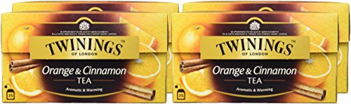 Twinings Of London Té Orange & Cinnamon - 4 Paquete de 25 Bolsitas