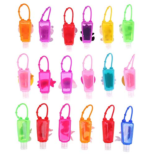 Ulife Mall 6 Piezas Botellas de Viaje Portátiles, 30ml Botellas Vacía Contenedor Rellenable para Desinfectante de Manos, Jabón Líquido, Champús, Loción Accesorios de Viaje para Niños - Dinosaurio