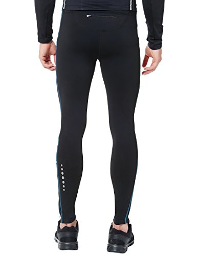 Ultrasport Compression Effect and Quick-Dry-Function Thermodynamic Pantalones Largos termodinámicos, Hombre, Negro/Victoria Azul, M