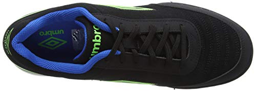 Umbro Futsal Street V, Zapatillas de fútbol Sala para Hombre, Negro (Black/Green Gecko/Electric Blue FCH), 41 EU