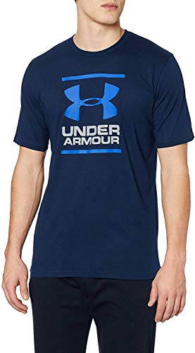 Under Armour UA GL Foundation Short Sleeve tee, Camiseta Hombre, Azul (Academy/Steel/Royal (408)), S