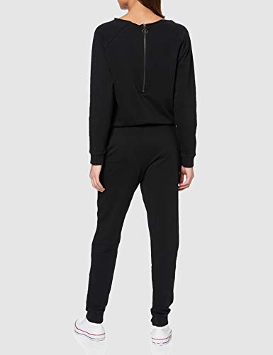 Urban Classics Ladies Long Sleeve Terry Jumpsuit Mono Largo, Negro (Black 00007), M para Mujer