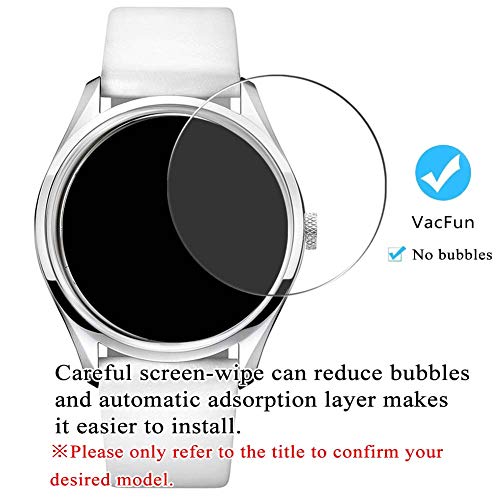 VacFun 3 Piezas Vidrio Templado Protector de Pantalla Compatible con Cartier W31043M7 Pasha C, 9H Cristal Screen Protector Sin Burbujas Película Protectora Reloj Inteligente New Version