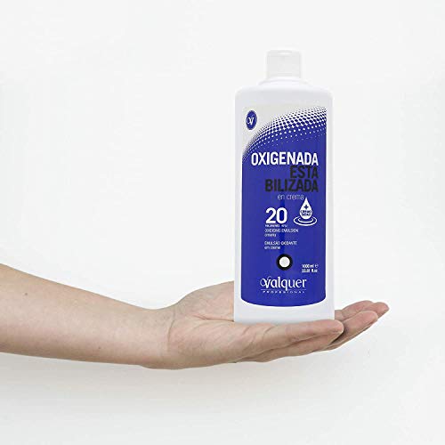 Valquer Profesional Oxigenada 20 Vol (6%). Agua oxigenada para tintes. Coloración capilar permanente - 12 unidades x 1 litro