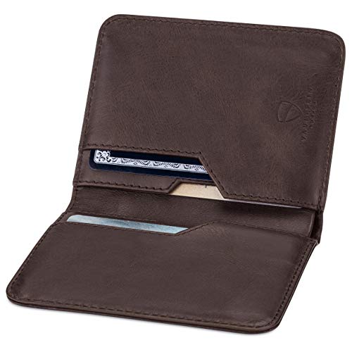 Vaultskin - Cartera City con Protección para Tarjetas RFID - Cuero Italiano Espacio para 9 Tarjetas y Dinero en Efectivo (Marrón)