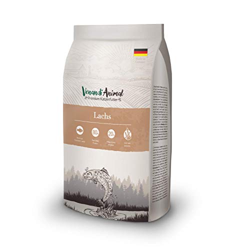 Venandi Animal - pienso seco para Gatos - Salmón como pienso seco - Completamente Libre de Cereales - 1,5 kg