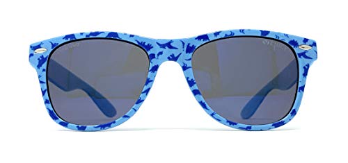 VENICE EYEWEAR OCCHIALI Gafas de sol Polarizadas para niño o niña - protección 100% UV400 - Disponible en varios colores (Azul dinosaurios)