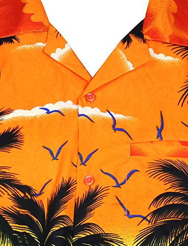 V.H.O. Funky Camisa Hawaiana, Beach, Naranja, M