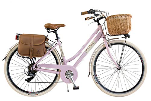 Via Veneto by Canellini Bicicleta Bici Citybike CTB Mujer Vintage Retro Via Veneto Aluminio (Rosa, 46)