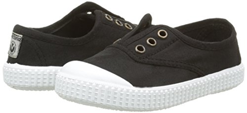 Victoria Inglesa Lona Tintada Punt. - Zapatillas Unisex Niños, Negro (Noir (10 Negro)), 27 EU