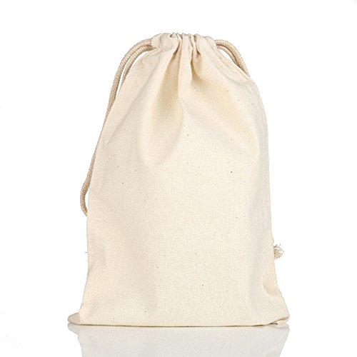 vientiane Bolsas De Algodón con Cordón Ajustable, 6 Piezas Bolso Pequeño Bolso De Boda Bolso Bolsa De Regalo Bolso De Cumpleaños (16 * 18cm) (20 * 30cm)