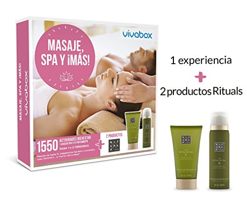 VIVABOX Caja Regalo -Masaje, SPA Y MAS- 1.040 Actividades en España y Andorra. Incluye: 2 Productos Rituals