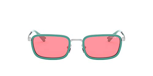 Vogue Millie Bobby Brown X Eyewear Collection Lentes oscuros, Plateado/Rosado, 57 para Mujer