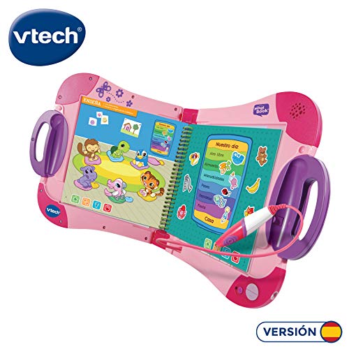 VTech Magibook Enseña a Aprender, ¿Qué Quieres Saber Hoy Vocabulario, Mates, Ciencias, Horas de Entretenimiento, Libros interactivos, Color Rosa, (80-602157)