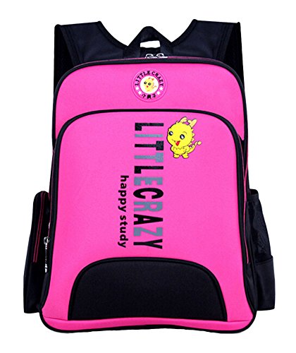 W & L Collection® Mochila Unisex para jardín de Infantes, 2 tamaños, Letras para niños Rosa pequeña. 28 * 14 * 37cm