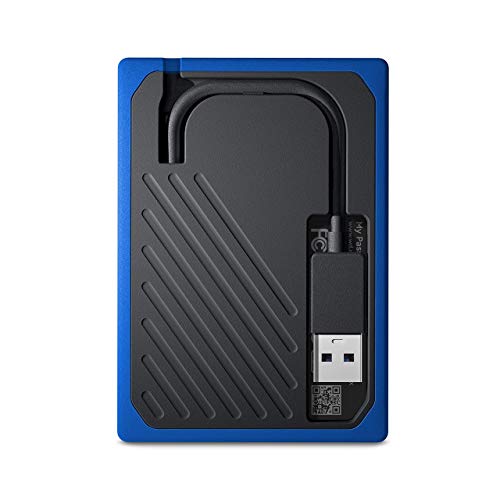 WD My Passport Go 1 TB, disco duro sólido externo - acabado cobalto