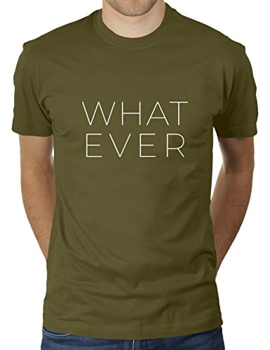 Whatever KaterLikoli - Camiseta para hombre verde oliva L