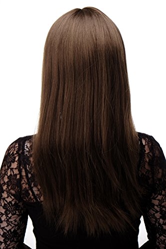 WIG ME UP- peluca de mujer pelo liso color castaño medio dorado flequillo aprox. 55 cm de longitud 3280-10