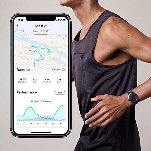 Withings Steel HR Sport Reloj Inteligente Híbrido, Unisex Adulto, Negro, 40 mm