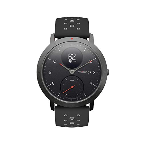 Withings Steel HR Sport Reloj Inteligente Híbrido, Unisex Adulto, Negro, 40 mm