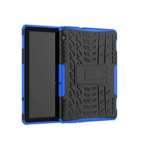 XITODA Funda Huawei MediaPad T5 10, Hybrid Rugged Armor Duro PC + TPU Silicone Back Case Cover Carcasa para Huawei MediaPad T5 10 2018 Tablet Funda con Kickstand - Azul Oscuro