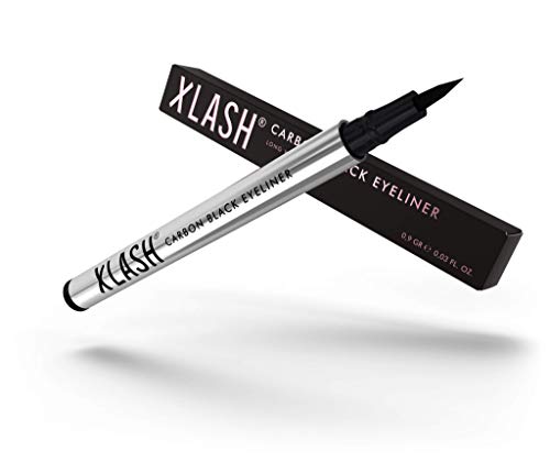 Xlash Delineador de ojos impermeable sin manchas de carbono negro