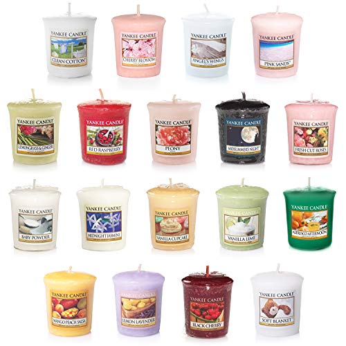 Yankee Candle, formato ahorro con 18 velas aromáticas votivas, distintas fragancias