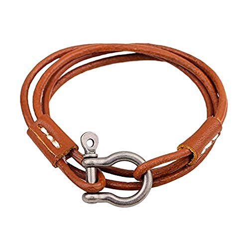 Yiffshunl Pulsera de Halloween Moda Joyería Simple Pulsera de Cuero Hombres Mujeres con aleación Hebilla de montañismo Unisex Hombre Mujer Pulsera Brazalete